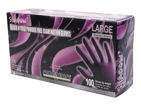 img 4 attached to 🧤 Adenna SHD936 Shadow 6 mil Nitrile Powder Free Exam Gloves (Large, Box of 100) - Black