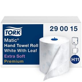 img 4 attached to 🧻 Tork Matic Extra Soft Hand Towel Roll, Premium White, H11, High Absorbency, Embossed, 2-Ply, 6 Rolls x 328 ft - 290015