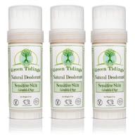 🌿 natural sensitive skin deodorant - green tidings calendula & sage (2.7oz, 3 pack) logo