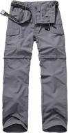 👖 premium men's hiking pants: jessie kidden convertible quick dry lightweight outdoor cargo pants for safari, fishing, and boy scouts логотип