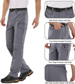 img 1 attached to 👖 Premium Men's Hiking Pants: Jessie Kidden Convertible Quick Dry Lightweight Outdoor Cargo Pants for Safari, Fishing, and Boy Scouts