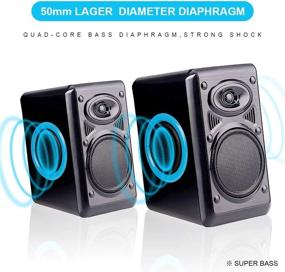 img 1 attached to 🔊 High-Quality USB Powered Computer Speakers - TOMOT FT-165: Ideal for Desktop, Laptop, Mac, TV, and Notebook! 2.0 Channel Stereo Multimedia Speaker with Built-in Diaphragm, 3w3w Horn, and Convenient Volume Control