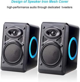 img 3 attached to 🔊 High-Quality USB Powered Computer Speakers - TOMOT FT-165: Ideal for Desktop, Laptop, Mac, TV, and Notebook! 2.0 Channel Stereo Multimedia Speaker with Built-in Diaphragm, 3w3w Horn, and Convenient Volume Control