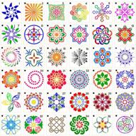 36-pack mandala dot painting stencils templates - ideal for diy rock painting, art projects on canvas, wood furniture, cards, and more (3.6x3.6 inch) logo