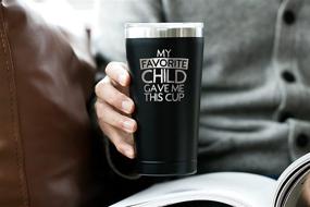 img 3 attached to Best Dad Birthday Gifts - Funny Dad Mug Cup - 16 oz Tumbler - Dad Gifts from Daughter Son Kids - Christmas Gifts For Dad - present Idea for Fathers Day - Gifts for Dad - My Favorite Child Gave Me This Cup