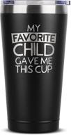 best dad birthday gifts - funny dad mug cup - 16 oz tumbler - dad gifts from daughter son kids - christmas gifts for dad - present idea for fathers day - gifts for dad - my favorite child gave me this cup logo