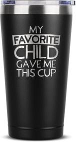 img 4 attached to Best Dad Birthday Gifts - Funny Dad Mug Cup - 16 oz Tumbler - Dad Gifts from Daughter Son Kids - Christmas Gifts For Dad - present Idea for Fathers Day - Gifts for Dad - My Favorite Child Gave Me This Cup