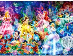 img 4 attached to 🎨 5D DIY Diamond Painting Full Square Drill: Ariel Snow White Stained Glass Cartoon Pattern Rhinestone Crystal Embroidery Drawing Gift for Adults & Kids - 16"x12" Arts Craft Canvas for Home Wall/Room Décor