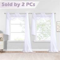 🪟 nicetown white sheer window scarfs: extra long 216 inch by 60 inches, set of 2 - elegant event designs and home decor logo