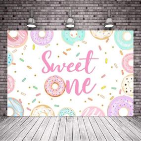 img 2 attached to 🍩Сладкий фон с днем рождения (Sweet One Birthday Backdrop): тема с пончиками - 7х5 футов фон для фотографий на день рождения для девочек