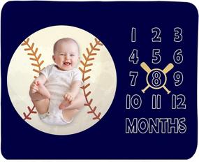 img 4 attached to 👶 Boy's Monthly Milestone Blanket for Babies in Kids' Home Store