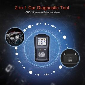 img 3 attached to 🔋 KZYEE KM301 OBD2 Scanner with Battery Tester: Powerful Car Diagnostic Scan Tool for OBD2 Vehicles - Analyze Cranking and Charging Systems, Check Engine Light Code Reader and Evaluate Battery Health 100-2000 CCA