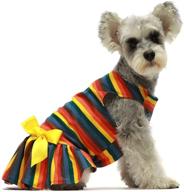 🐶 fitwarm striped dog dress: stylish, comfortable 100% cotton puppy vest - perfect casual attire for your pet logo