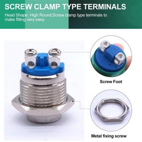 img 1 attached to Twidec / 16Mm Waterproof Stainless Steel Metal Shell Momentary Raised Top Push Button Switch 3A/12~250V SPST 1NO Start Button For Car Modification Switch（Quality Assurance For 1 Years） M-16-T-G