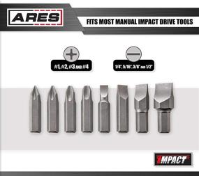 img 2 attached to ARES 70013 - 8-Piece S2 Steel Impact Driver Bit Set: Phillips 1-4 & Slotted 1/4-1/2 Inch - Premium S2 Steel Construction