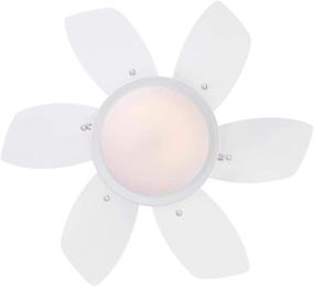 img 1 attached to 🔆 Ciata Lighting 24-Inch Quince Indoor Ceiling Fan in White with LED Light Fixture, Opal Frosted Glass, and Reversible White/Beech Blades - Pack of 2