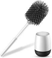 🧼 wall-mounted silicone toilet bowl brush and holder set for deep bathroom cleaning - compact and efficient toilet cleaner with silicone bristles logo