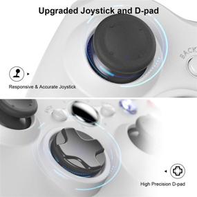 img 1 attached to 🎮 VOYEE Wireless Gamepad for Xbox 360 & Slim/PC Windows 10/8/7, with Enhanced Joystick/Double Shock (White)