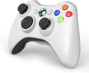img 3 attached to 🎮 VOYEE Wireless Gamepad for Xbox 360 & Slim/PC Windows 10/8/7, with Enhanced Joystick/Double Shock (White)