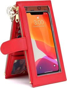 img 4 attached to 👛 KUKOO Touch Screen Wallets for Women: RFID Blocking Bifold Card Holder with Phone Zipper Purse - Large Capacity and Gift Box Included