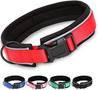 🐶 tilasickel reflective dog collar: widened and thickened, breathable soft neoprene padding, adjustable nylon collar for small, medium, and large dogs - 3 sizes, 5 colors! логотип