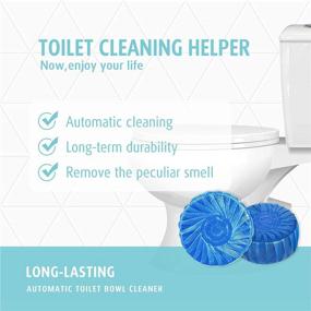 img 3 attached to 💧 Efficient and Convenient AIR U+ Toilet Bowl Cleaner Tablets - 12 Count, Auto Toilet Tank Cleaning, Blue