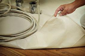 img 2 attached to Trimaco Butyl II 2-Layer Poly-Back Canvas Drop Cloth, 12ft x 15ft