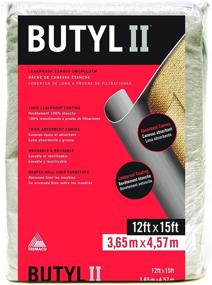 img 3 attached to Trimaco Butyl II 2-Layer Poly-Back Canvas Drop Cloth, 12ft x 15ft