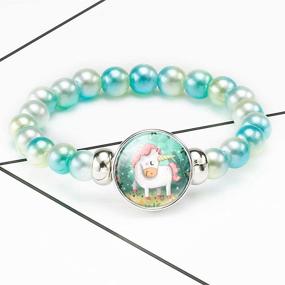 img 2 attached to Jingran Acrylic Unicorn Bracelets Birthday