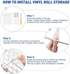 img 3 attached to Organize and Display Your Craft Vinyl Rolls with a Wooden 20-Hole Vinyl Roll Storage Rack and Stand Kit: 12 x 10 Inch, 2 Inch Each Hole