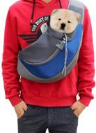 🐶 переноска для домашних животных без рук pet dog cat sling - мягкая сумка из мягкой сетки для маленьких животных - сумка для одного плеча для путешествия с животными - для щенков, кошек, кроликов, морских свинок - поддерживает вес от 6 до 12 фунтов. логотип
