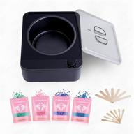 itcremov hair removal waxing kit: professional portable wax warmer machine with 4 hard wax beans, safe home waxing solution, and 20 wax kit sticks (14 oz) logo