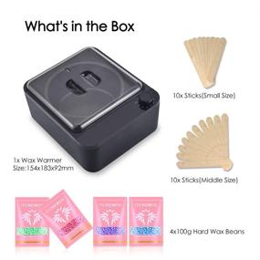 img 1 attached to ITCREMOV Hair Removal Waxing Kit: Professional Portable Wax Warmer Machine with 4 Hard Wax Beans, Safe Home Waxing Solution, and 20 Wax Kit Sticks (14 oz)