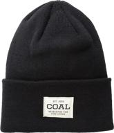 stay warm with coal men's the uniform fine knit workwear cuffed beanie hat! logo