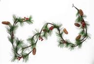 🎄 6-foot joiedomi christmas garland with cones, red berries | ideal for festive decorations in home and office during the holiday season логотип