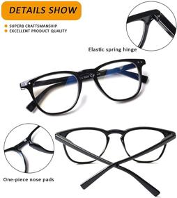 img 2 attached to 👓 5 Pack Computer Reading Glasses: Blue Light Blocking Computer Readers for Men and Women