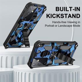 img 1 attached to Galaxy S21 Ultra 5G Case Kickstand Holder Military Grade Cases Shockproof Camouflage Cover Metal Back For Magnetic Car Mount Drop Tested Protective Hardcase For Samsung Galaxy S21 Ultra 5G Cell Phones & Accessories