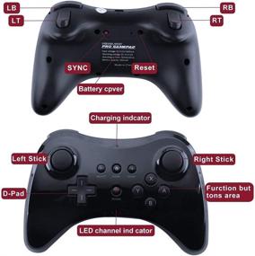 img 3 attached to 🎮 CooleedTEK Black Classic Wireless Pro Controller for Nintendo Wii U - Ultimate Gaming Experience!