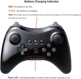 img 2 attached to 🎮 CooleedTEK Black Classic Wireless Pro Controller for Nintendo Wii U - Ultimate Gaming Experience!