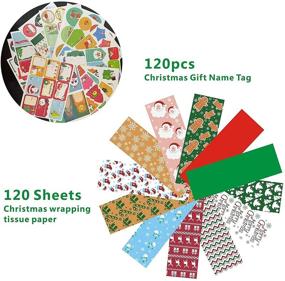 img 2 attached to Christmas Paper 120PCS Wrapping Stickers Flowers