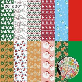 img 4 attached to Christmas Paper 120PCS Wrapping Stickers Flowers