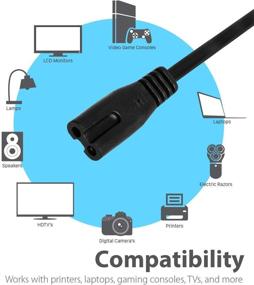 img 1 attached to 5FT AC Power Cable Cord Adapter for PS2 PS3 Slim Laptop Charge - Universal Electrical Cable