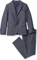 👔 isaac mizrahi boys' slim fit birdseye herringbone suit: stylish and sophisticated attire for little gentlemen logo