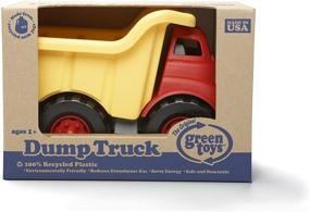 img 2 attached to 🚚 Грузовик для сброса от Green Toys в желтом и красном цветах - безопасная игрушка для развития моторики и мимикрических игр