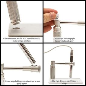 img 2 attached to 🔬 Opti-Tekscope Digital USB Microscope Camera: True High Definition Macro 200x Zoom Imaging (1600x1200) with 8 LED - Video & Advanced CMOS Sensor - Compatible with Windows, MAC, Linux OS