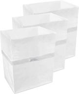 🗑️ sanitary disposable trash cans & recycle bins - clean cubes, 4 gallon size. ideal for parties, events, recycling & more. pack of 3 (white) logo