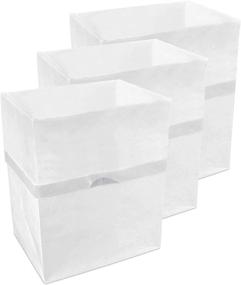 img 4 attached to 🗑️ Sanitary Disposable Trash Cans & Recycle Bins - Clean Cubes, 4 Gallon Size. Ideal for Parties, Events, Recycling & More. Pack of 3 (White)