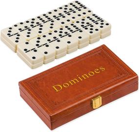 img 4 attached to 🎲 ZOOCEN Twin Dominoes Leatherette Spinner