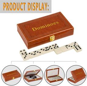 img 1 attached to 🎲 ZOOCEN Twin Dominoes Leatherette Spinner