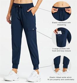 img 2 attached to 🏃 Libin Quick-Dry Lightweight Joggers Pants for Women - Ideal Running, Hiking, and Workout Track Pants with Convenient Zipper Pockets